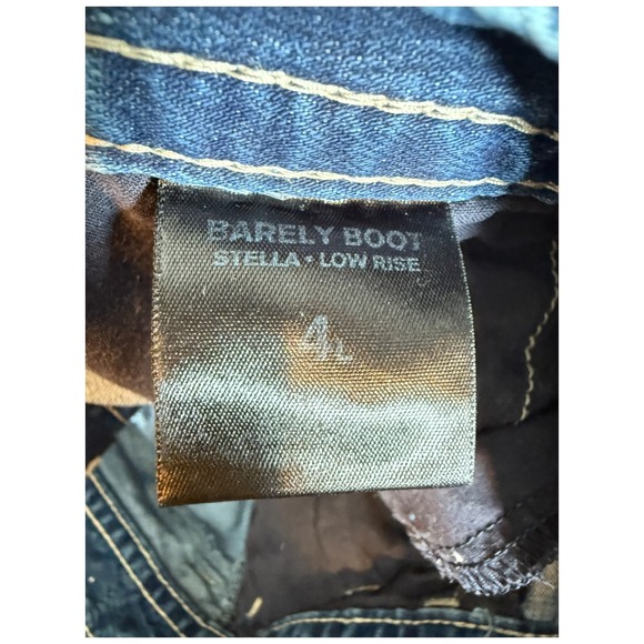 Express Jeans Womens Barely Boot Stella 4L Low Rise Size 30x33 Denim Fade Y2K - Picture 3 of 4